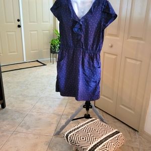 Jessica Simpson blue red shoe print dress